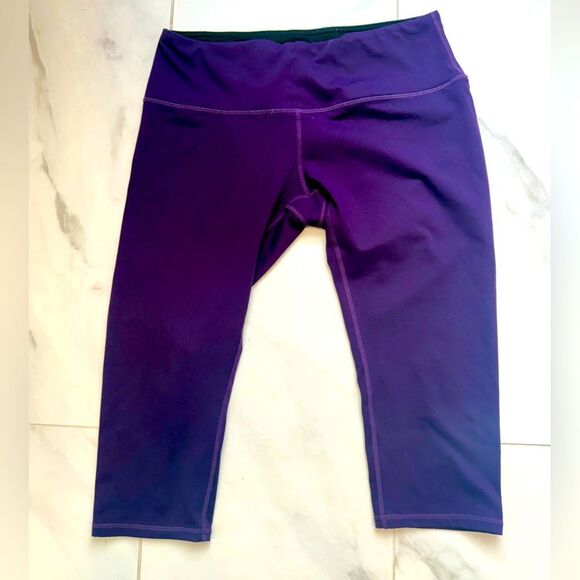 Ododos Capri purple stretch leggings - Picture 1 of 6